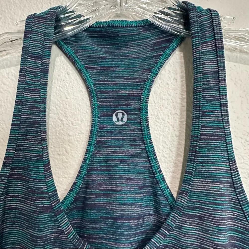 Lululemon Cool Racerback Tank SZ 2 Wee Are From Space Blue Tropics